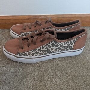 NWOT Keds Brown Leopard Print Sneakers Sz 7
